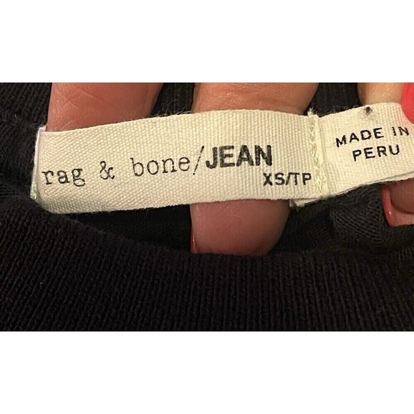 Rag and Bone Jean  Sz XS Essential Sleeveless Crew Neck Black Tank Top Women’s - Picture 2 of 7